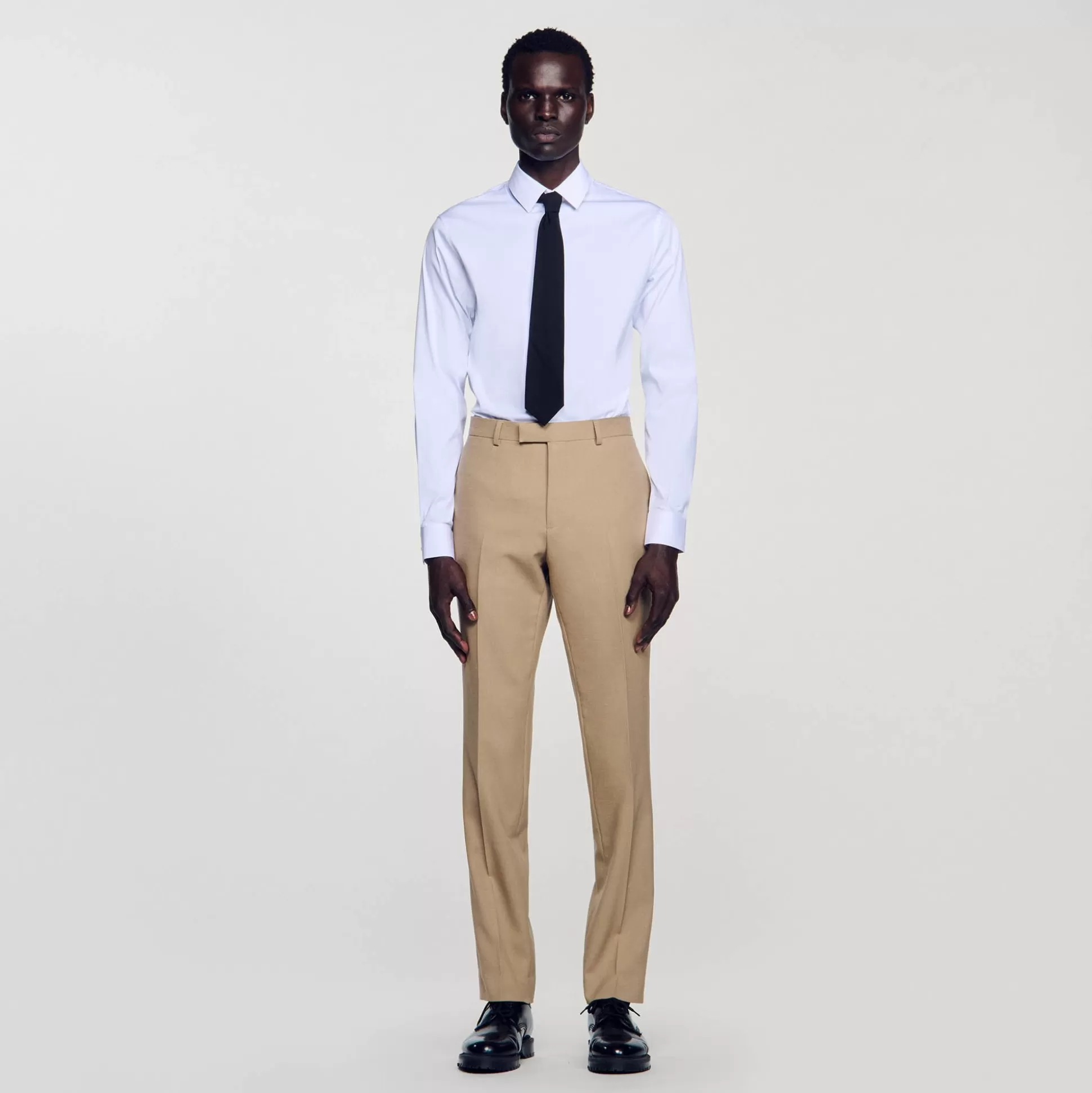 Hosen & Shorts | Anzüge & Smokings>Sandro Anzughose Aus Wolle Beige