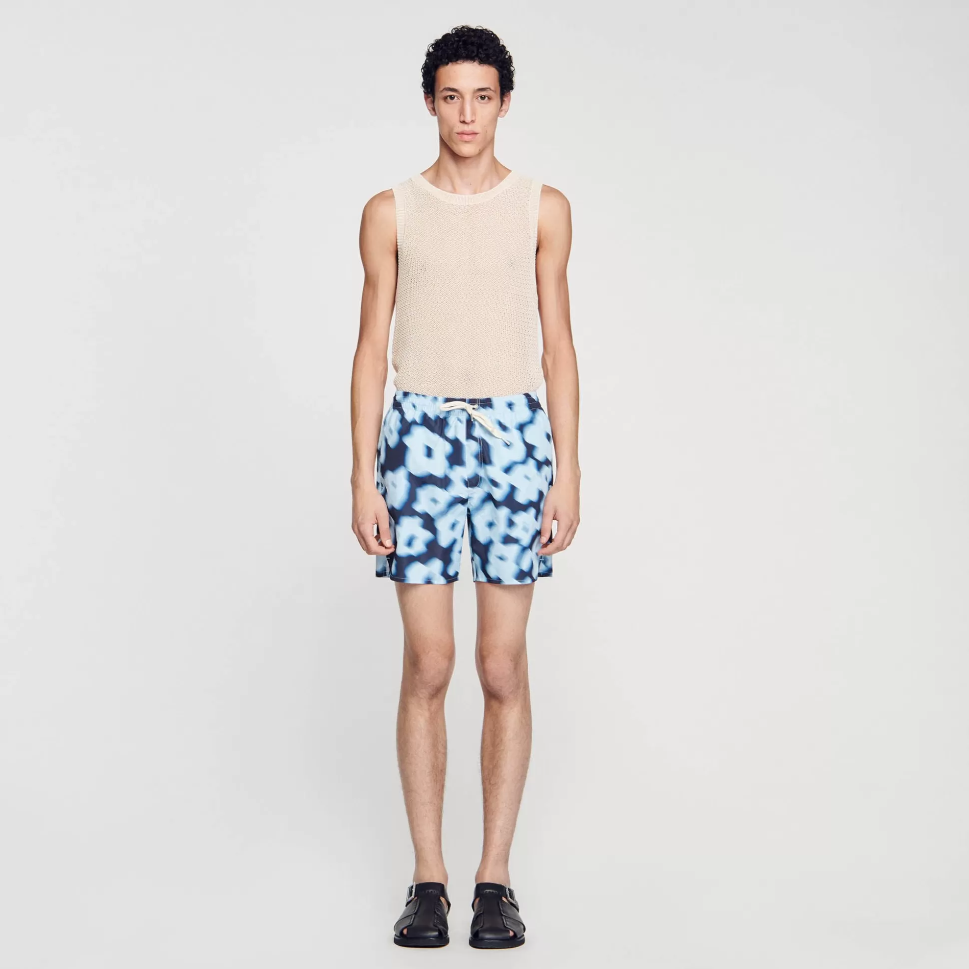 Badeanzüge | Hosen & Shorts>Sandro Badehose Mit Blumen-Print Blau