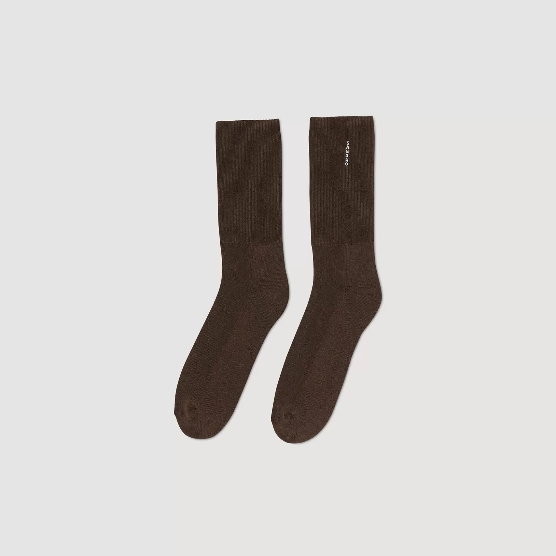 Socken>Sandro Baumwollsocken Dunkel-Braun