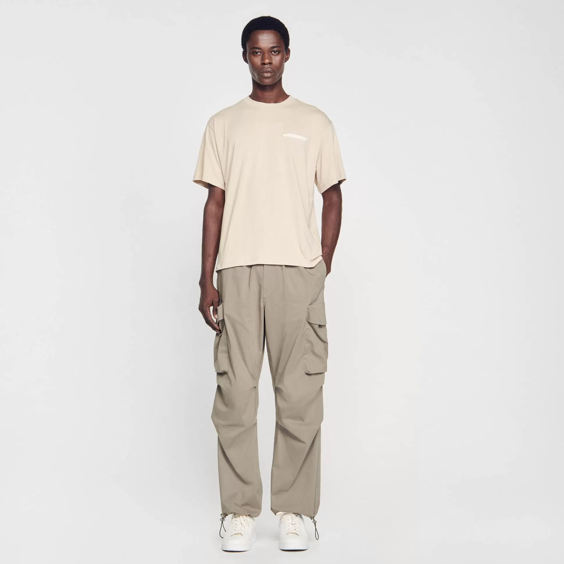 T-Shirts & Polos>Sandro Baumwoll-T-Shirt Beige