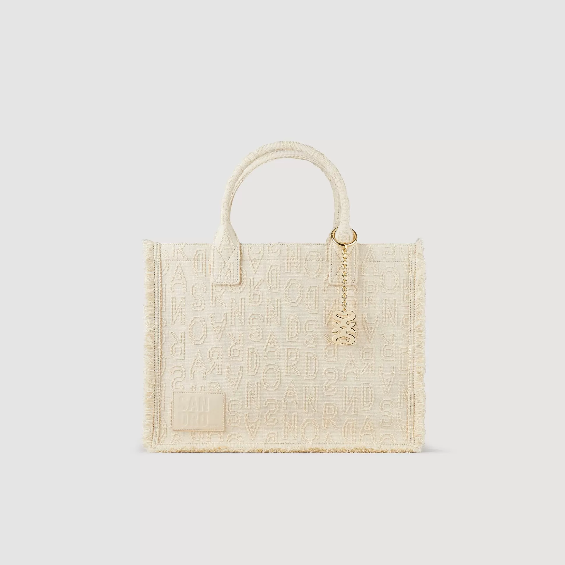 Tote Bag | Schultertasche>Sandro Bestickte Tasche Kasbah Ecru