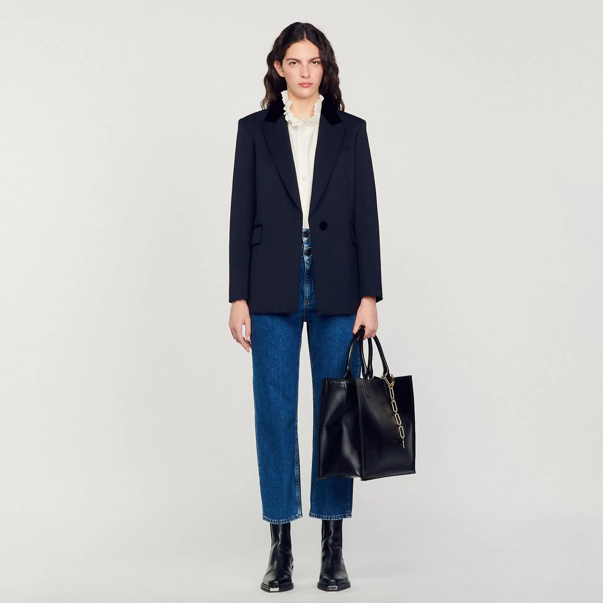 Kostüm | Blousons & Jacken>Sandro Blazer Marineblau