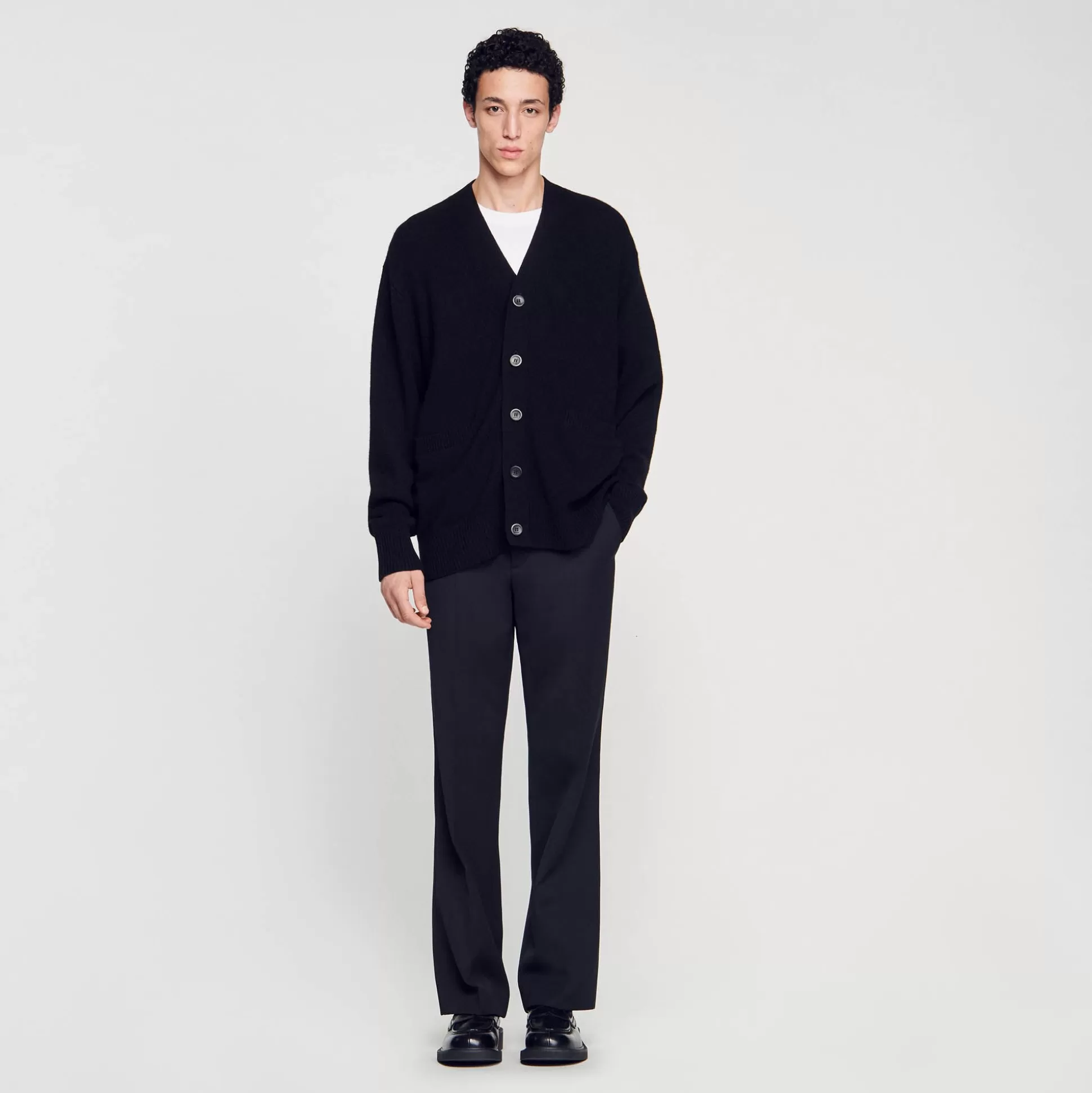 Pullovers & Cardigans>Sandro Cardigan Aus Yakwolle Schwarz