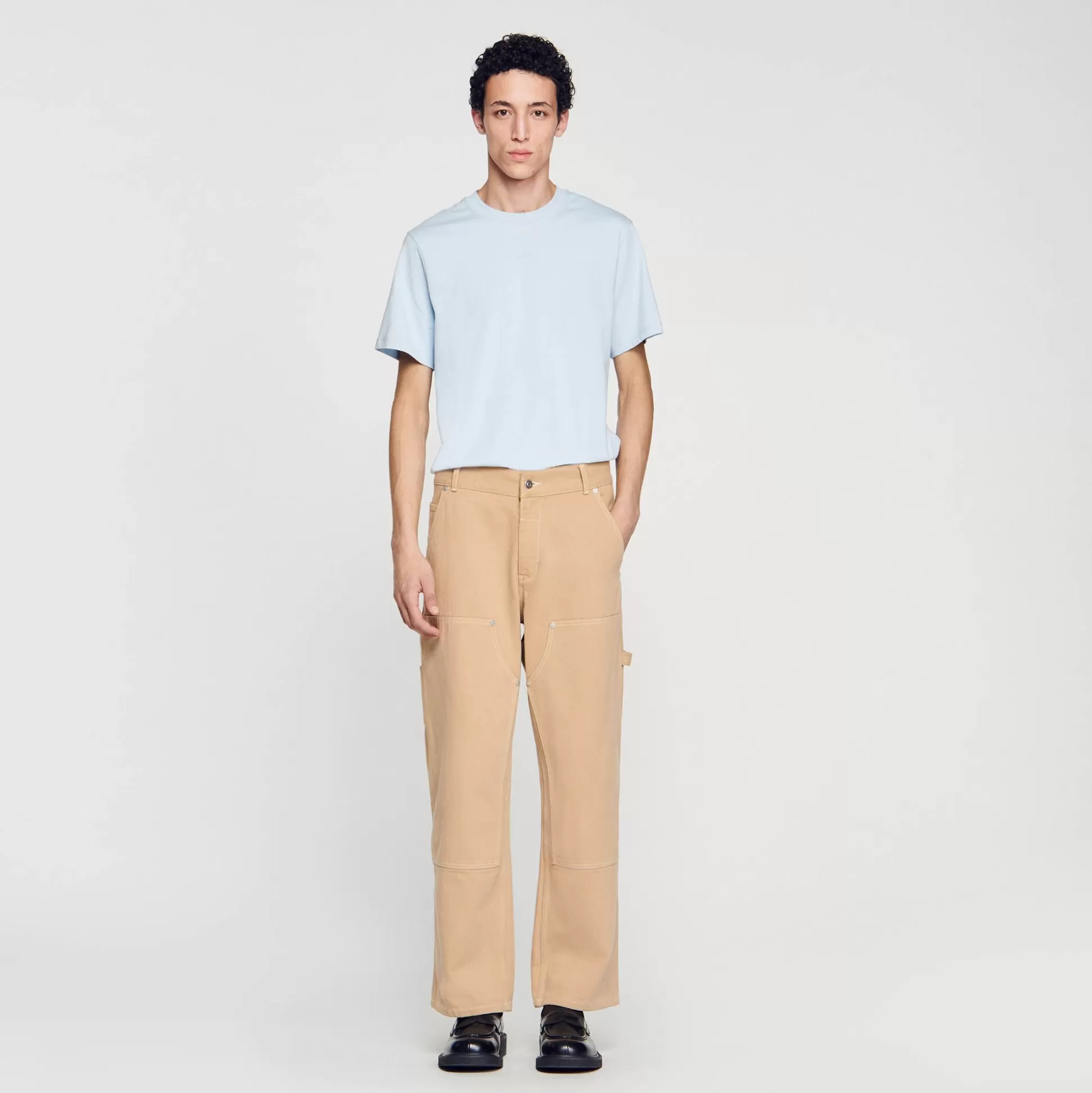 Jeans | Hosen & Shorts>Sandro Carpenter-Hose Aus Baumwollgewebe Beige