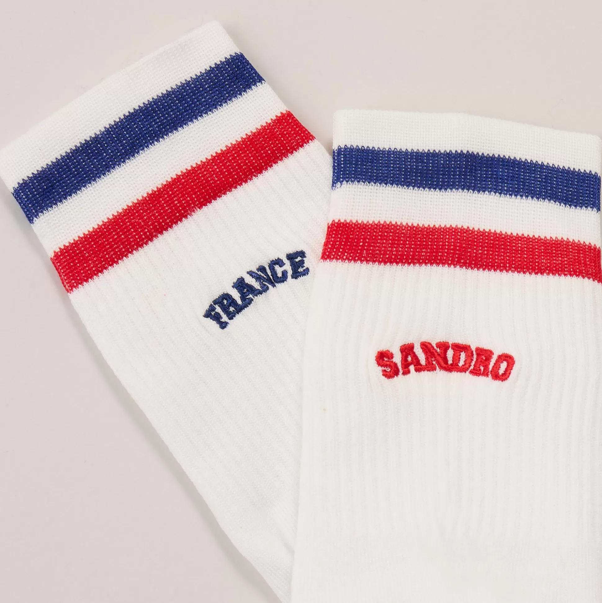 Socken>Sandro Dreifarbige Socken Weiß