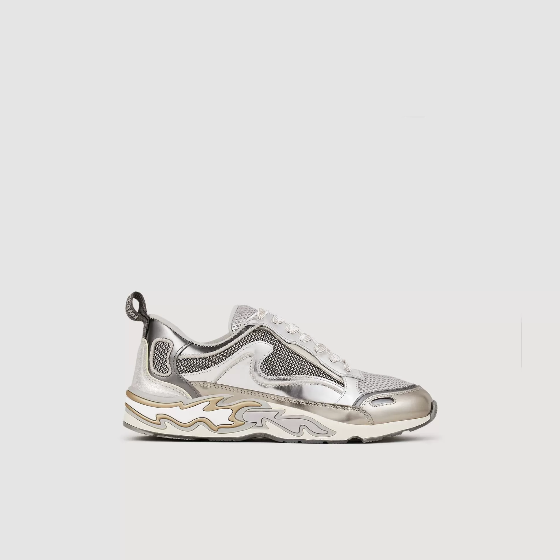 Sneakers>Sandro Flame Sneaker Silber