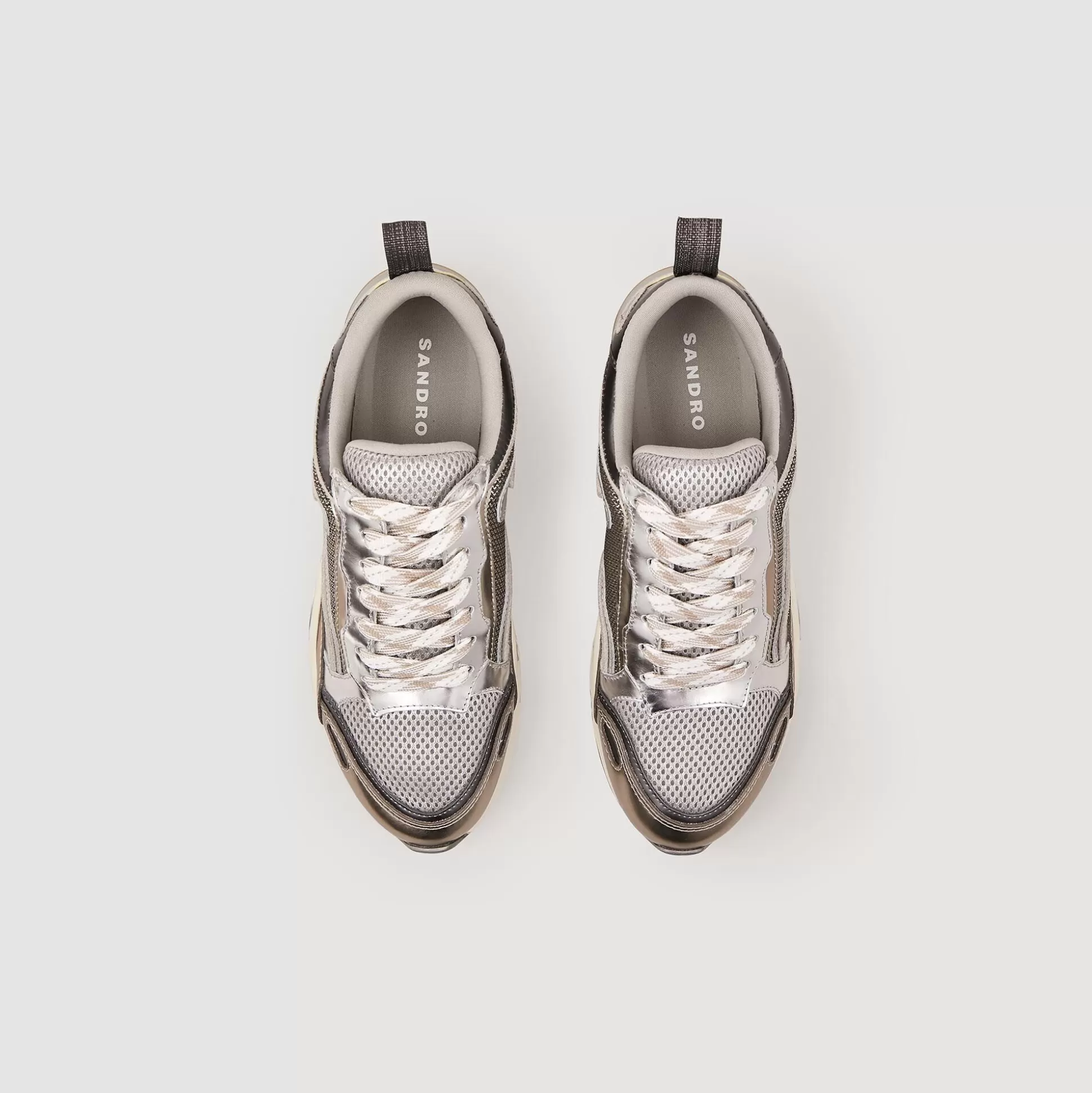 Sneakers>Sandro Flame Sneaker Silber