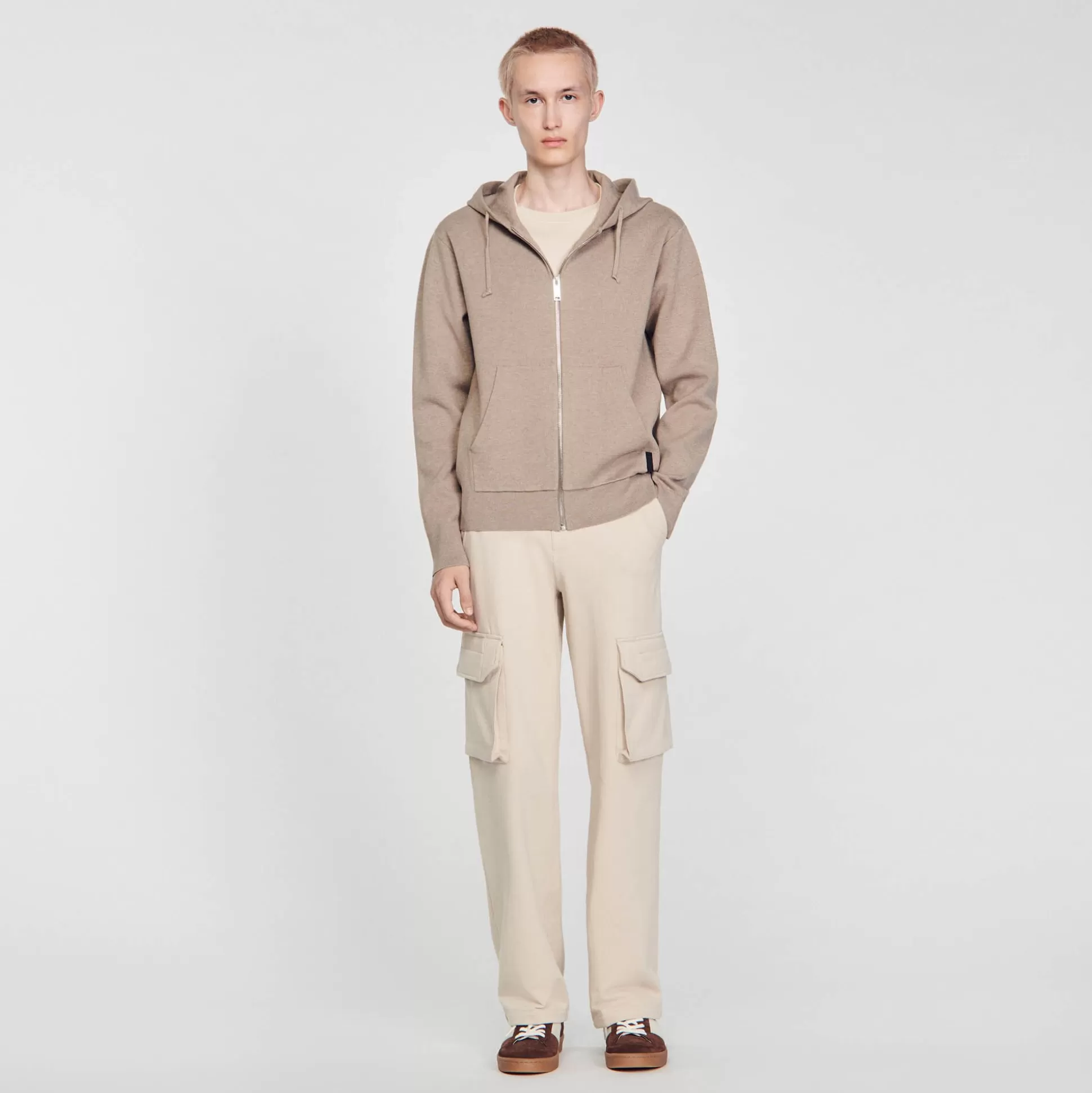 Sweatshirts & Jogging | Pullovers & Cardigans>Sandro Kapuzen-Sweatshirt Hell-Braun