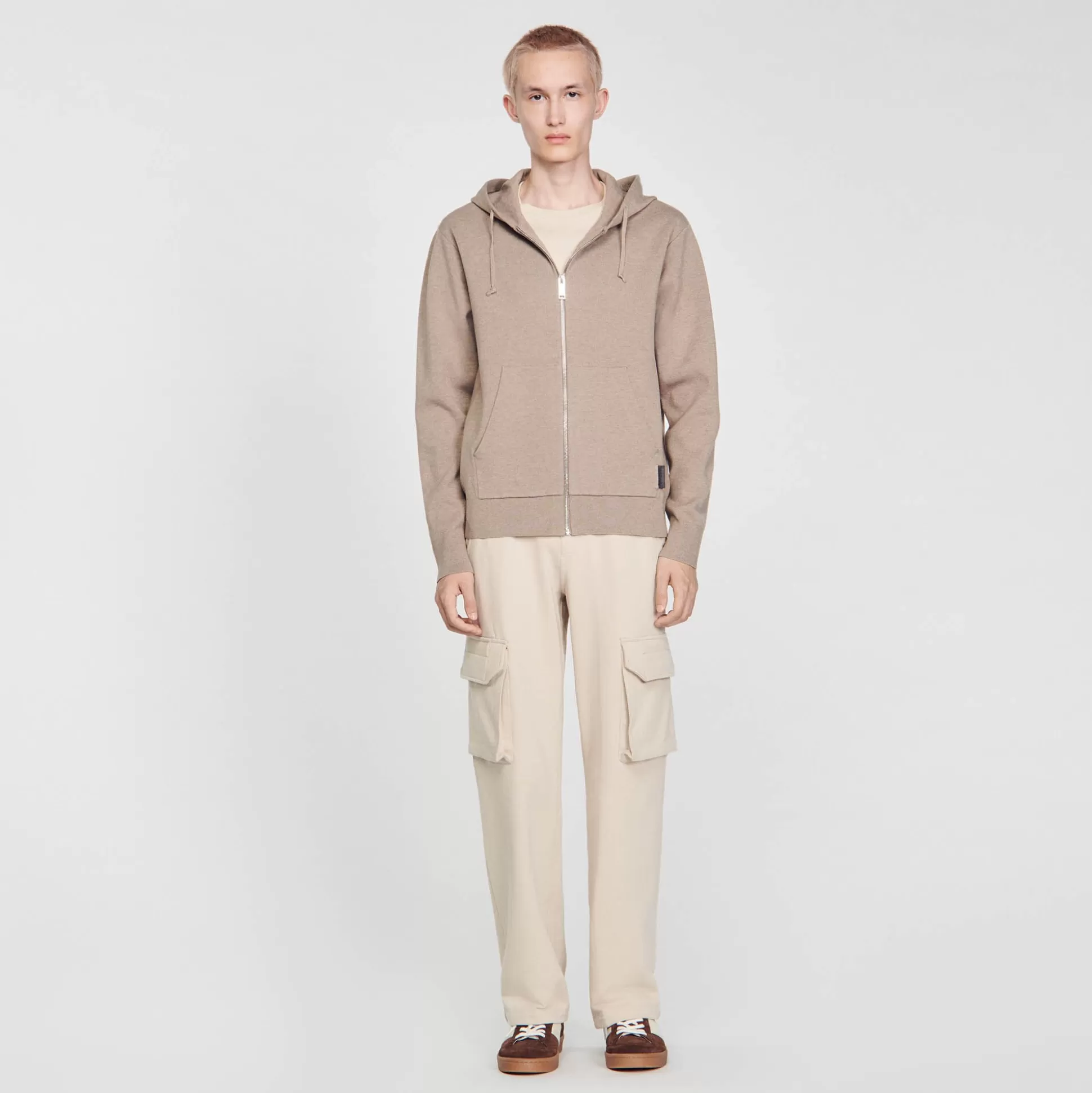 Sweatshirts & Jogging | Pullovers & Cardigans>Sandro Kapuzen-Sweatshirt Hell-Braun