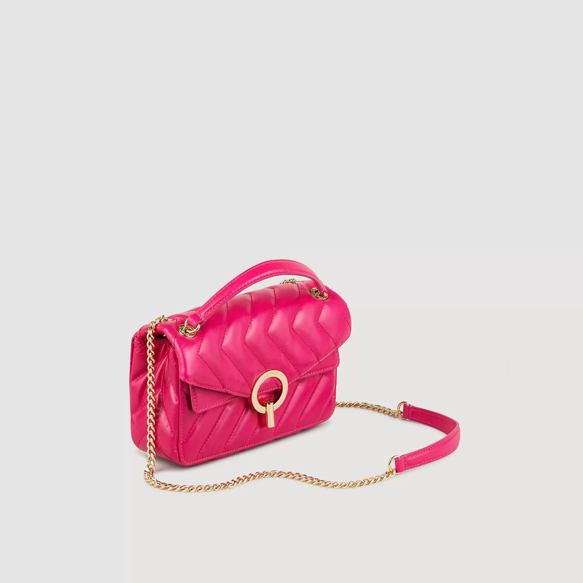 Schultertasche | Minitaschen>Sandro Kleine Tasche Yza Aus Glattleder Fushia