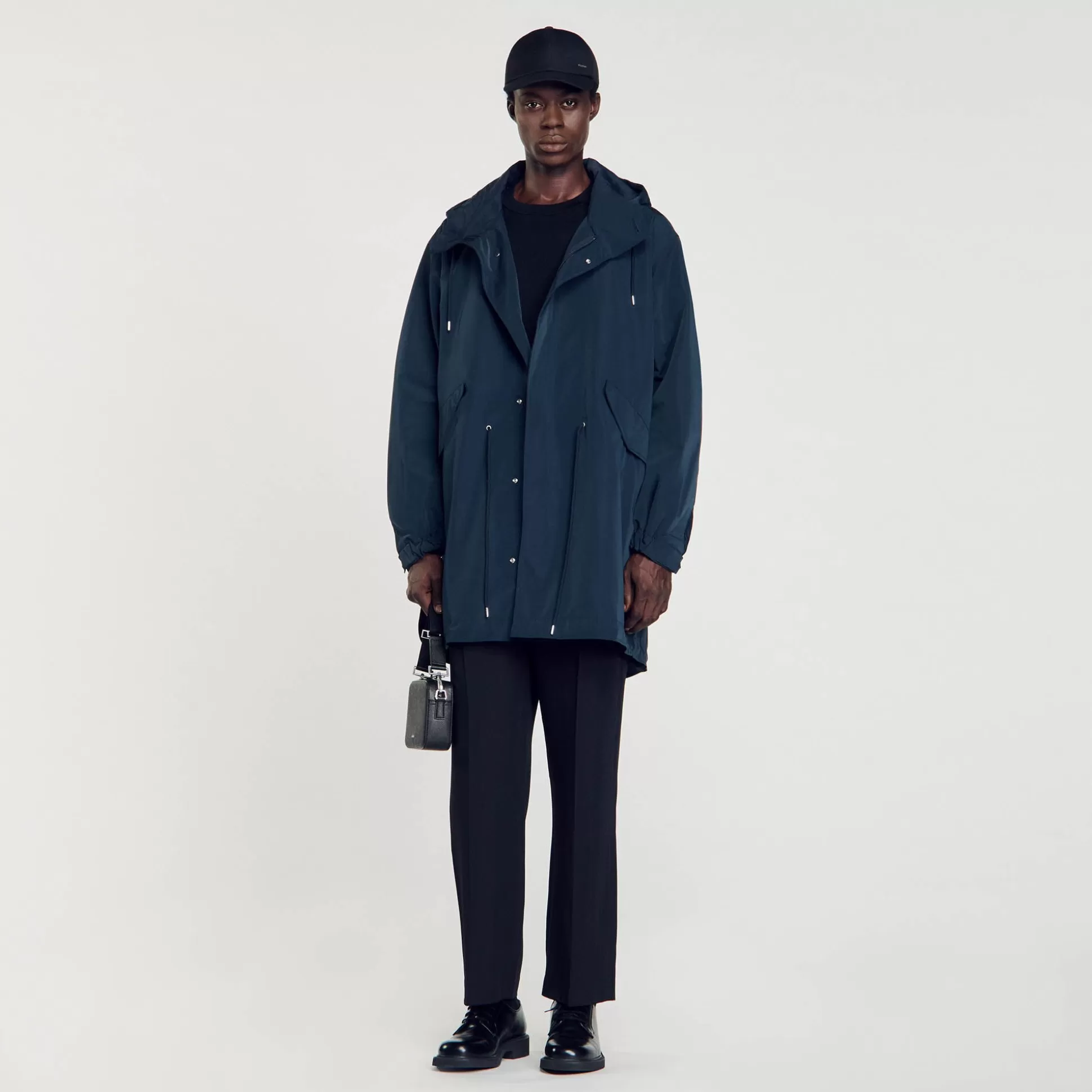 Mäntel & Blousons>Sandro Langer Parka Marine