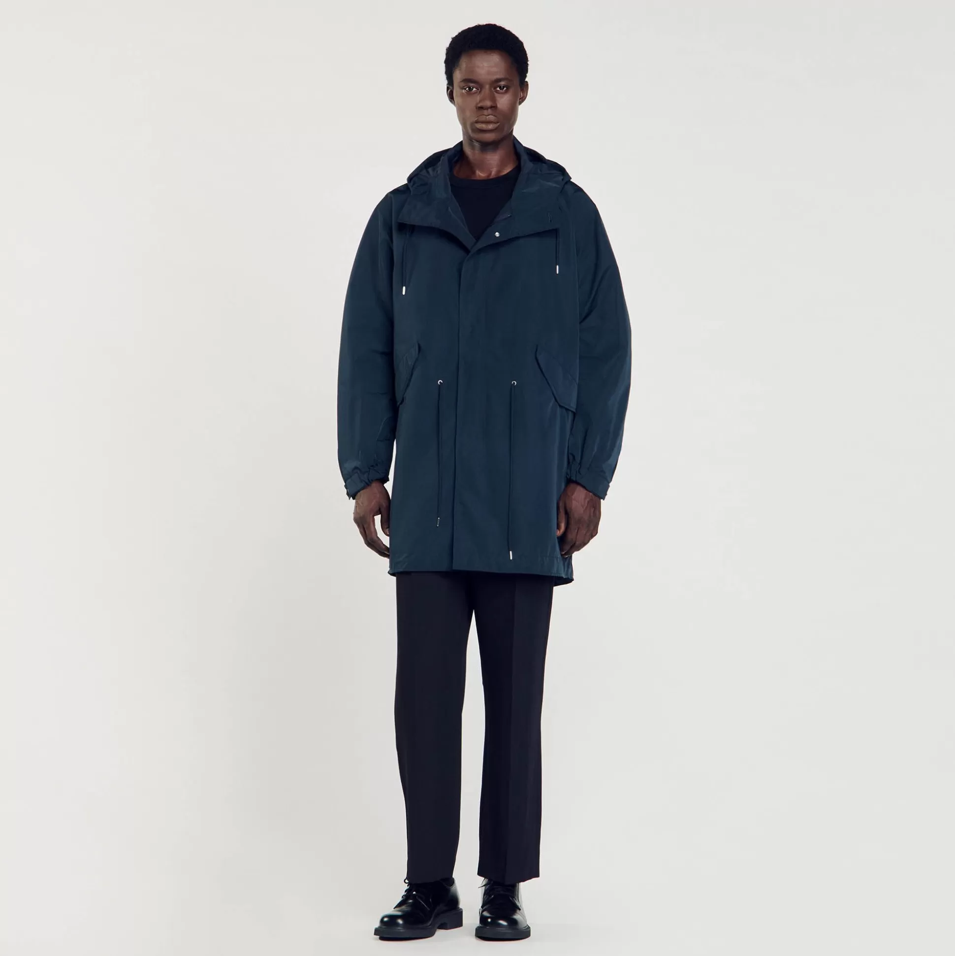 Mäntel & Blousons>Sandro Langer Parka Marine