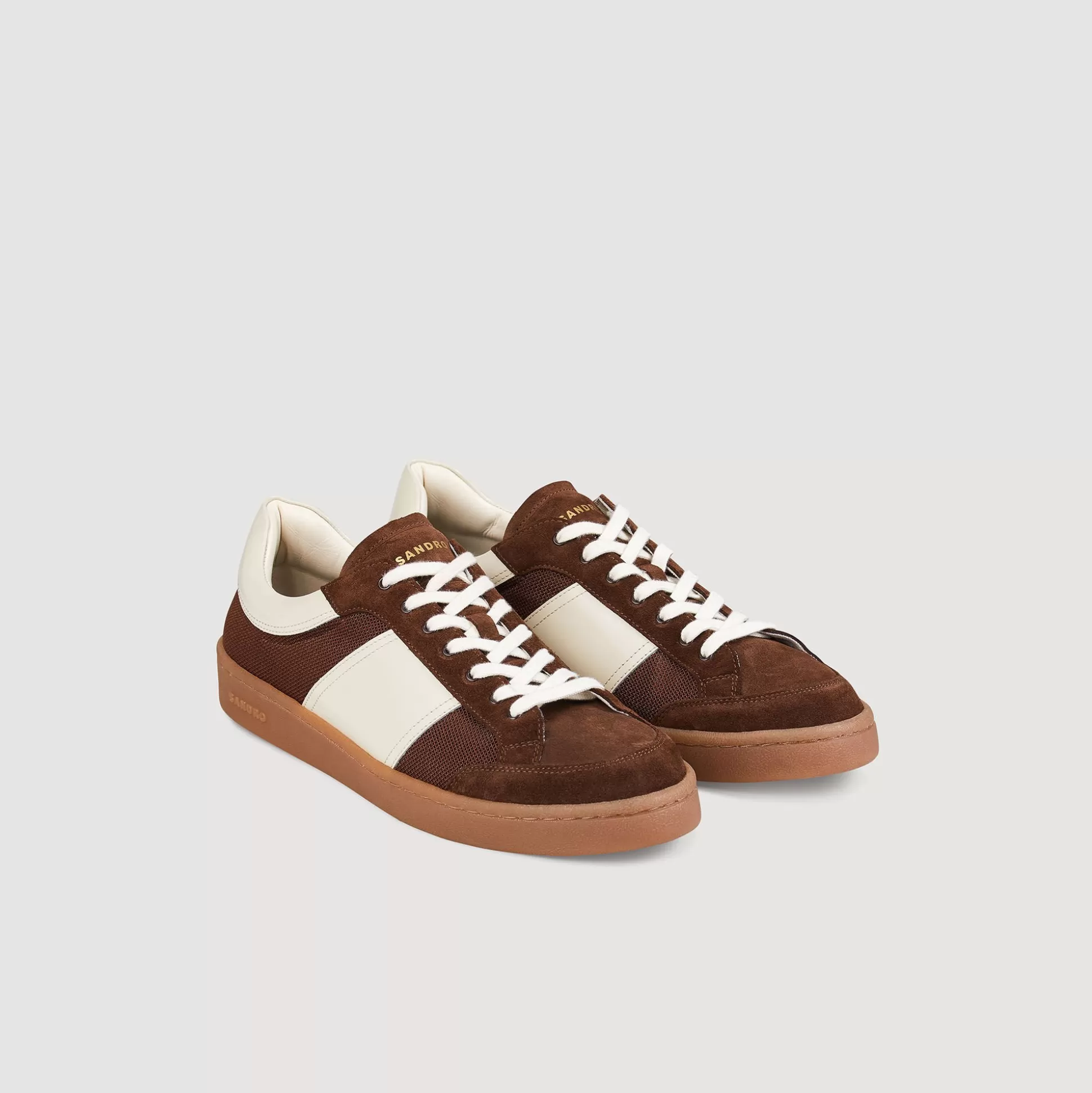 Sneakers>Sandro Niedrige Sneakers Dunkel-Braun