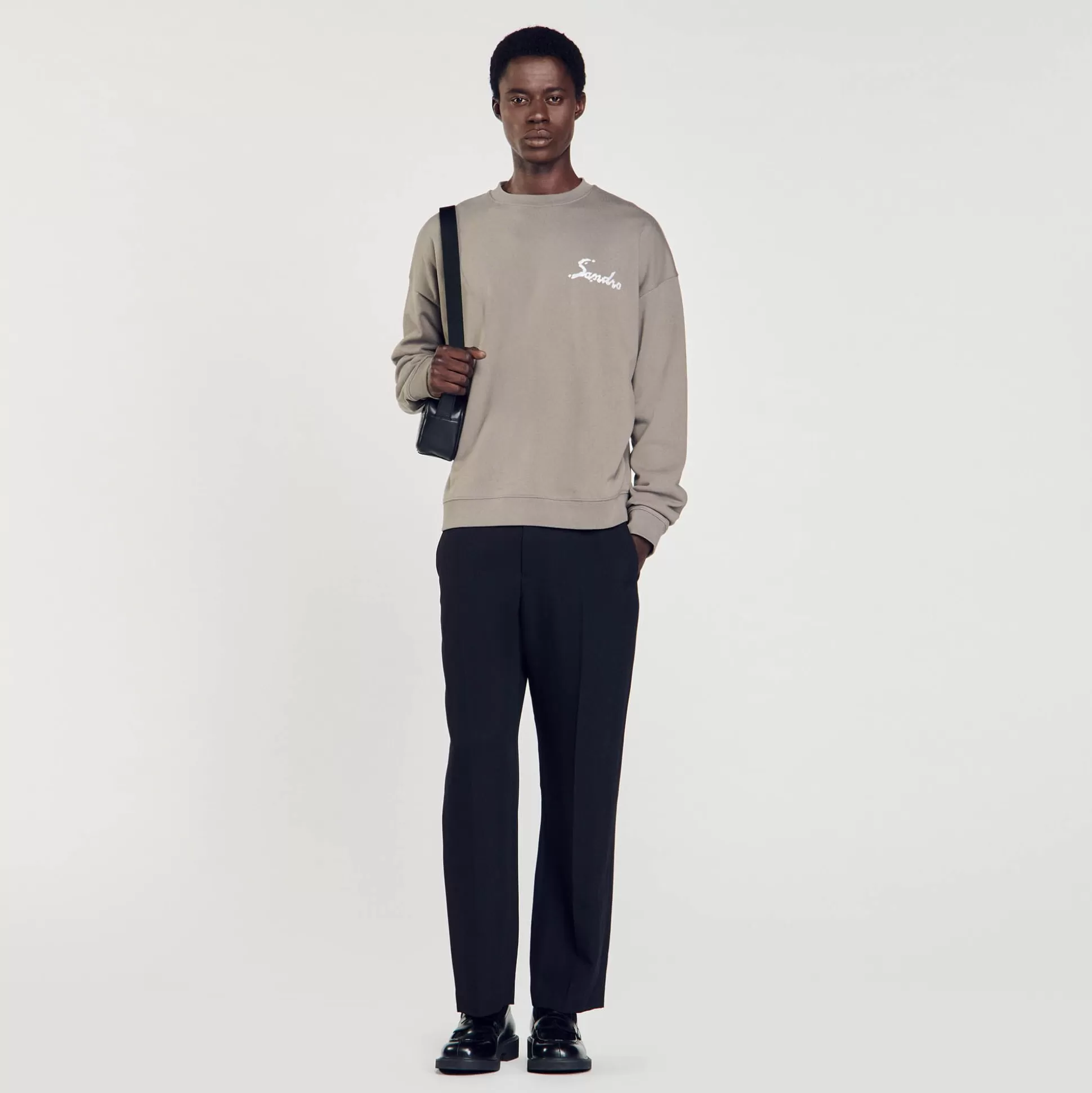 Sweatshirts & Jogging>Sandro Oversize-Sweatshirt Hell-Khaki