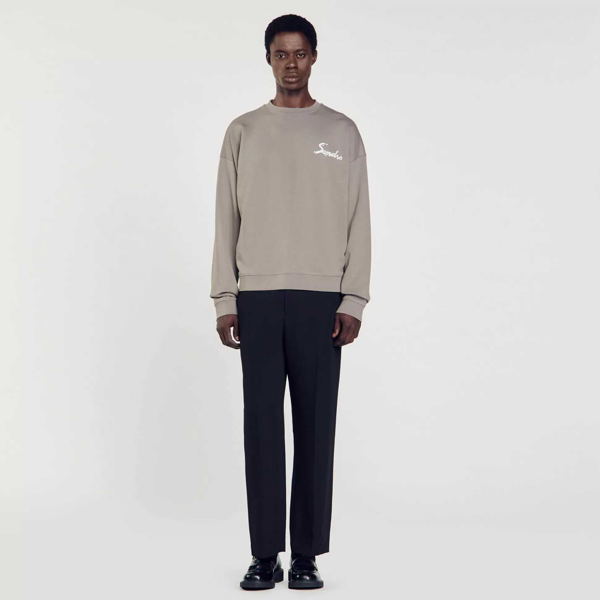 Sweatshirts & Jogging>Sandro Oversize-Sweatshirt Hell-Khaki