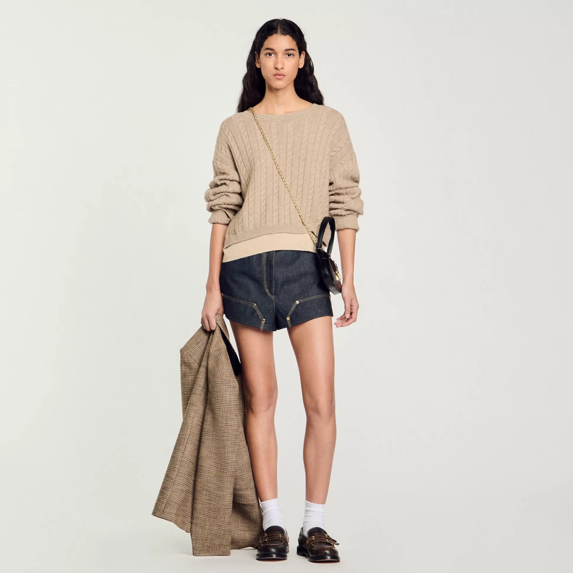 Pullovers & Cardigans>Sandro Pullover Aus Wolle Und Kaschmir Beige