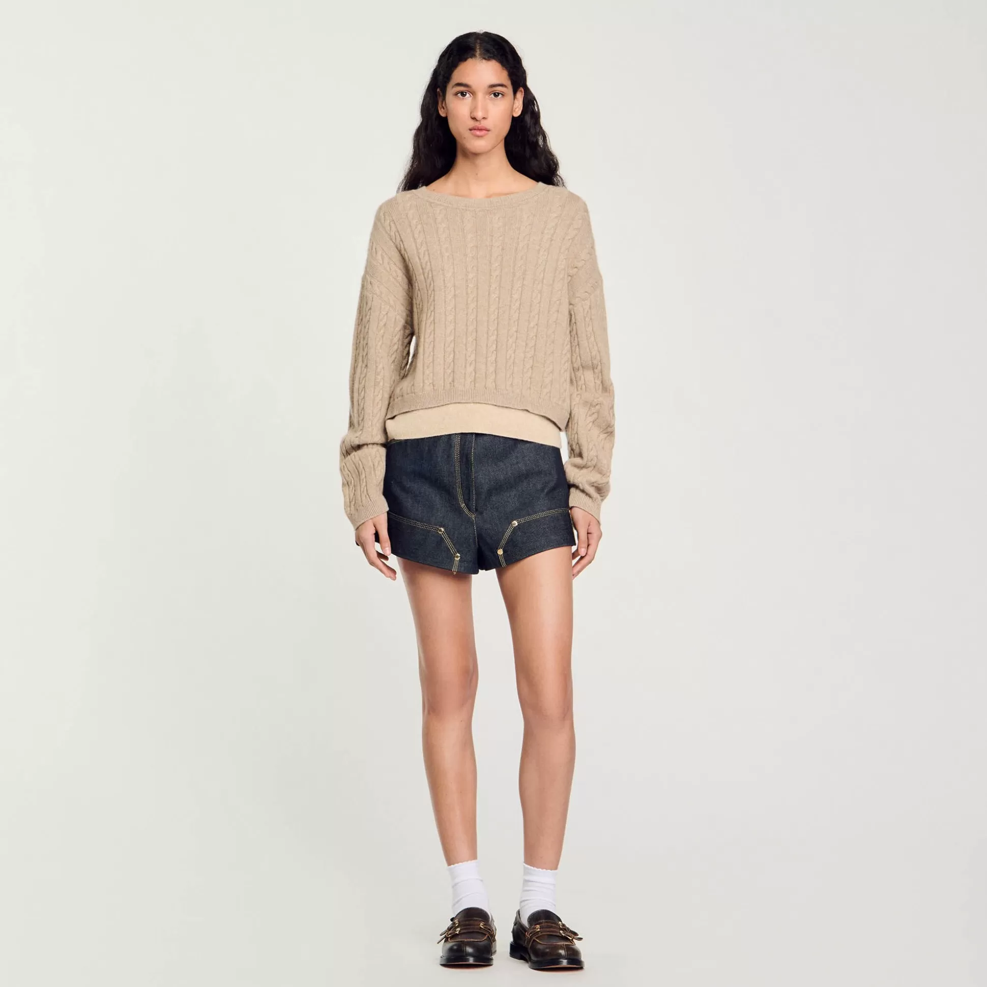 Pullovers & Cardigans>Sandro Pullover Aus Wolle Und Kaschmir Beige