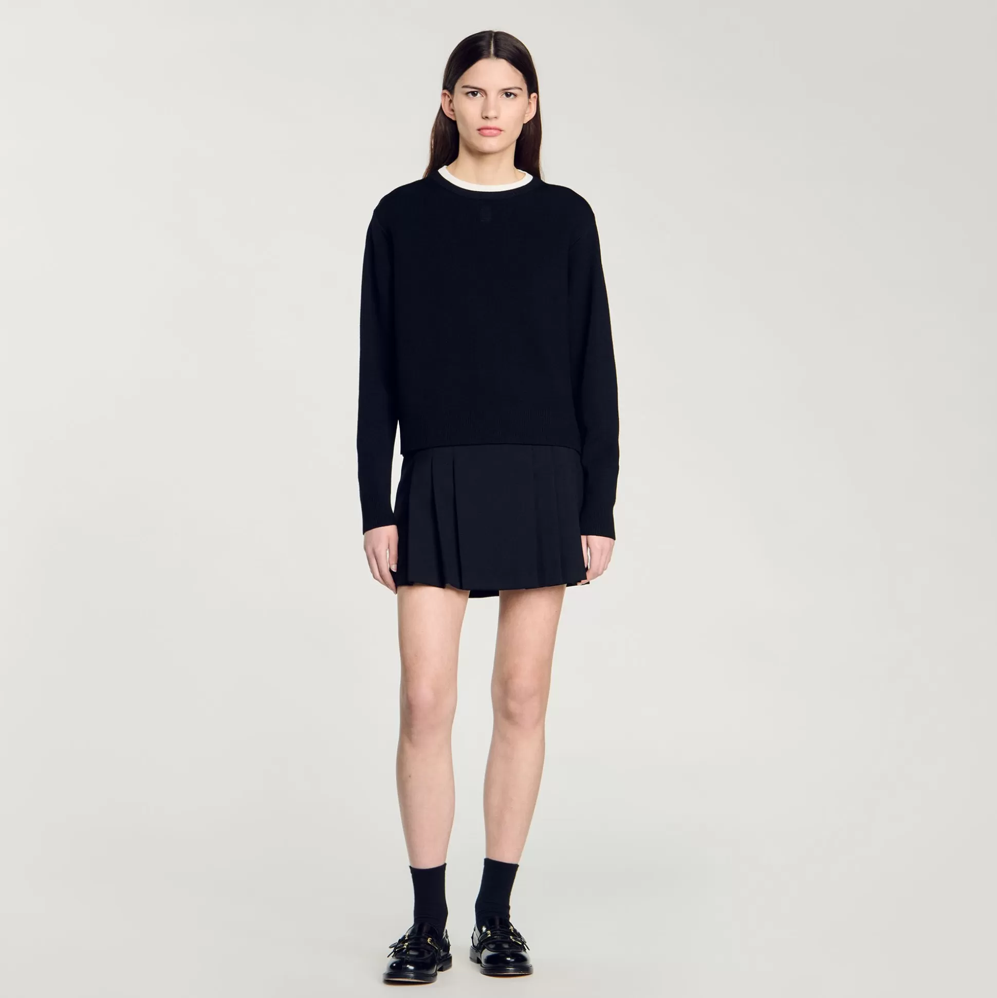 Pullovers & Cardigans>Sandro Pullover Aus Wollgemisch Schwarz