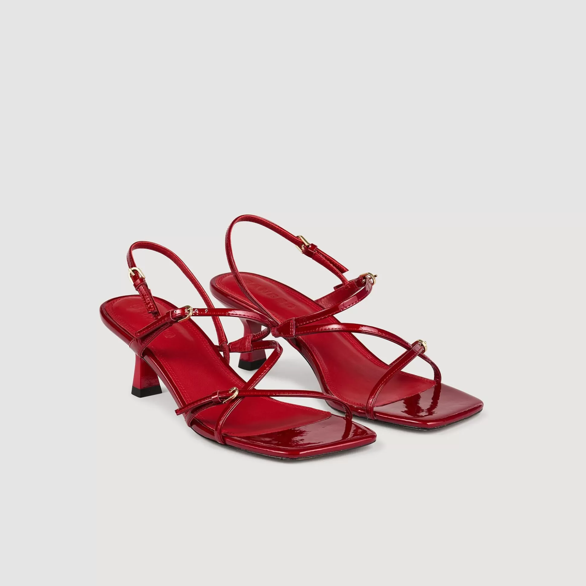 Sandalen Mit Absätzen | Absatzsandalen>Sandro Riemchensandalen Rot