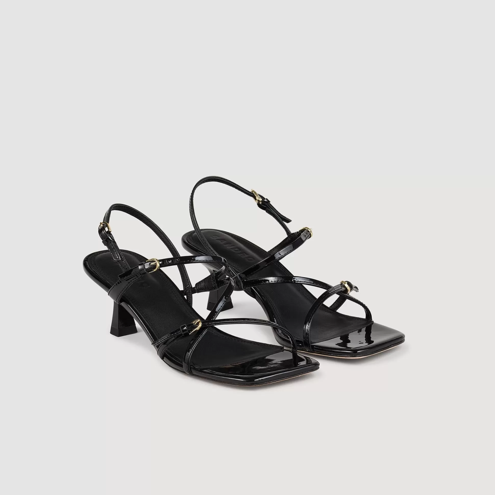 Sandalen Mit Absätzen | Absatzsandalen>Sandro Riemchensandalen Schwarz