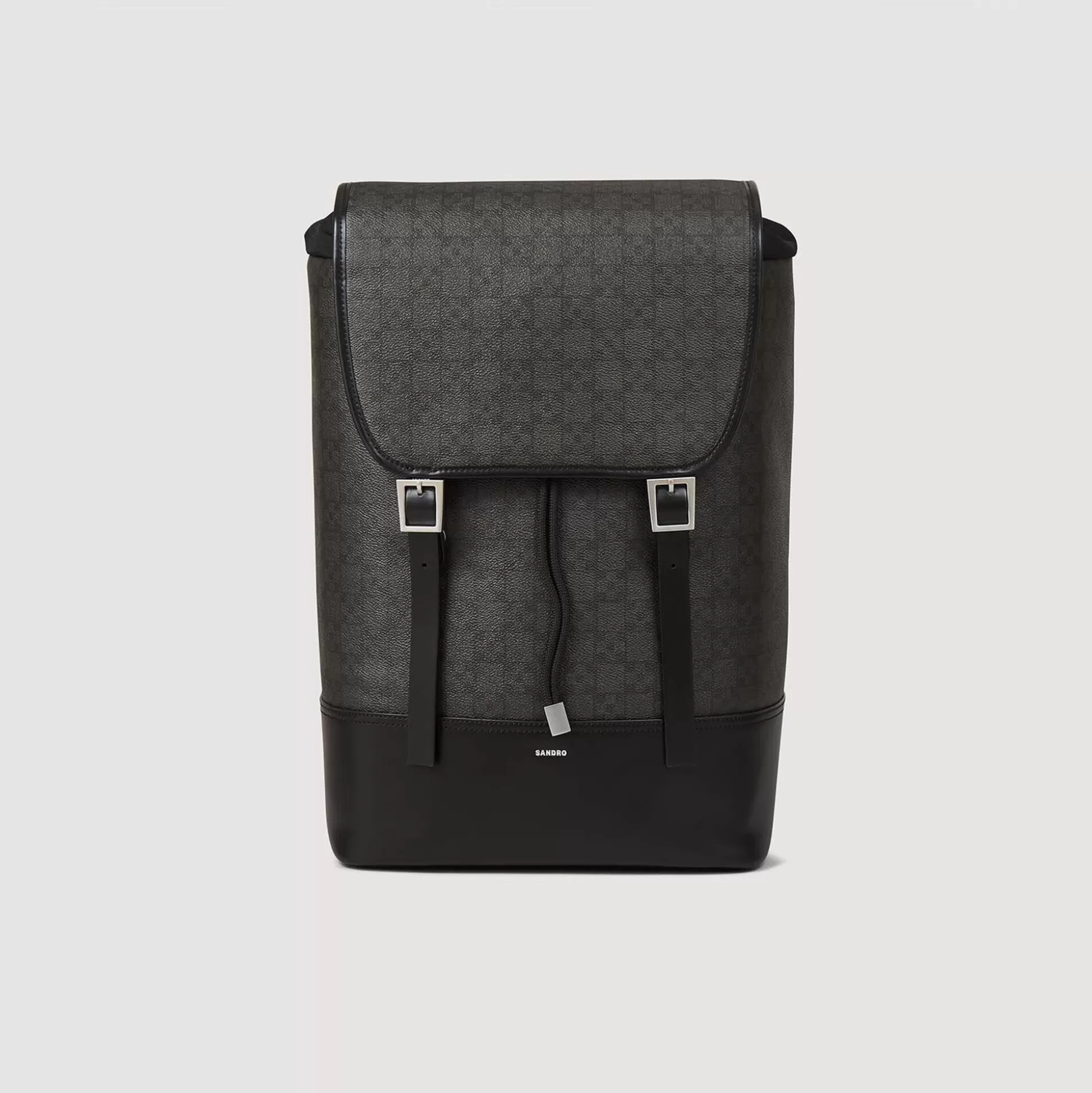 Rucksäcke>Sandro Rucksack Aus Canvas Square Cross Schwarz