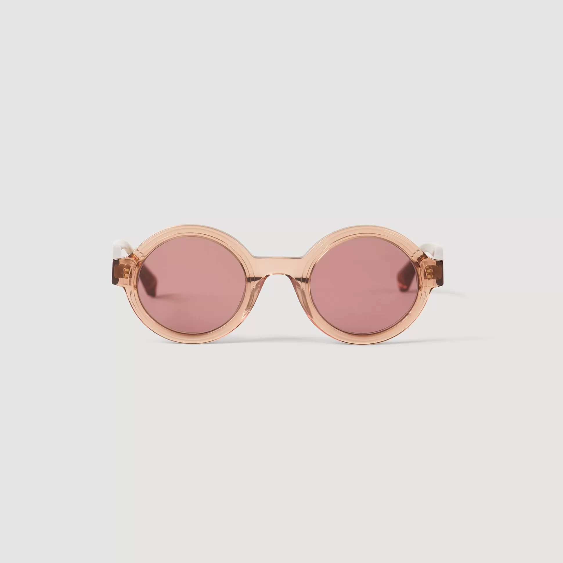 Sonnenbrillen>Sandro Runde Sonnenbrille Für Damen Beige