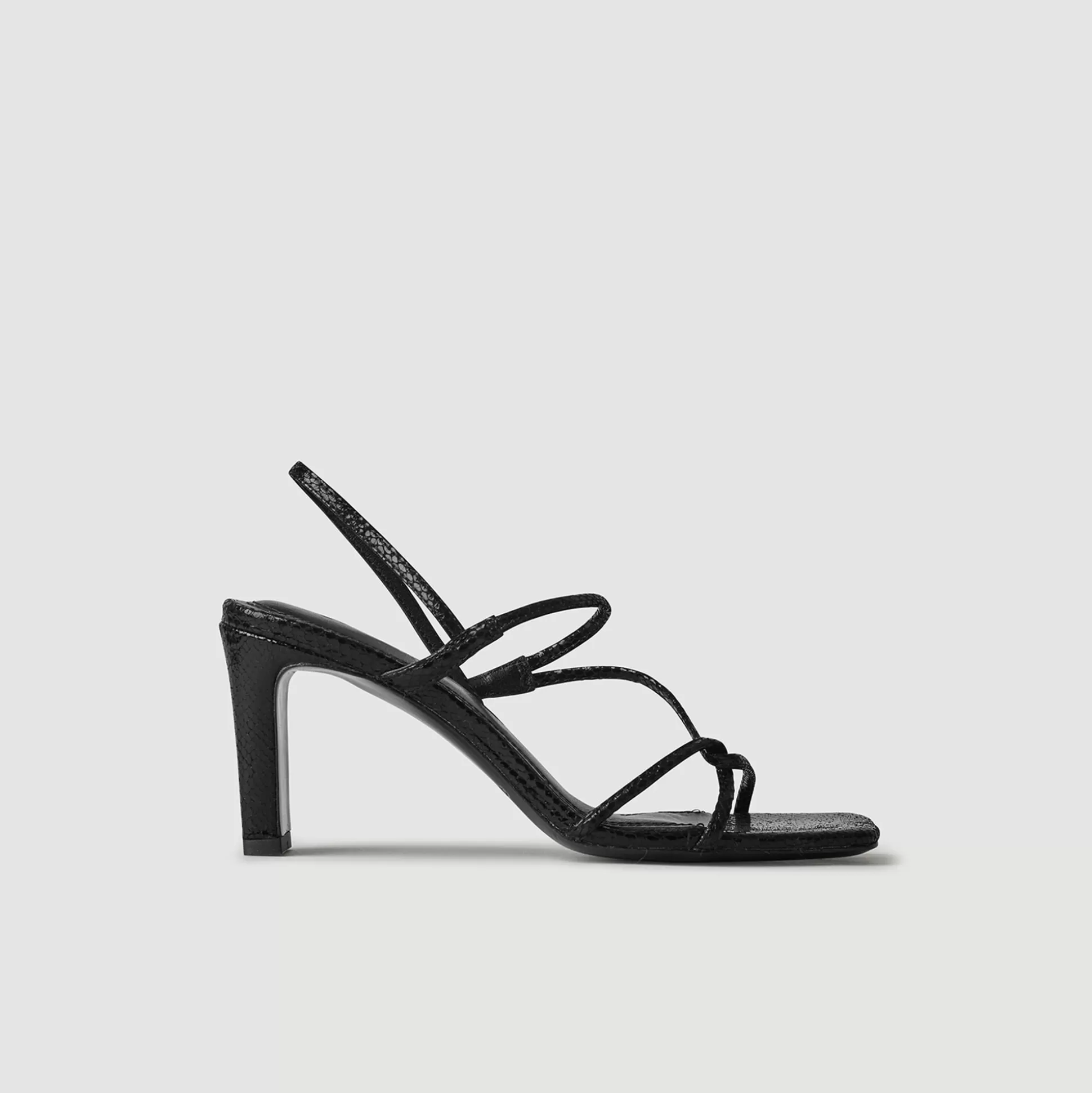 Sandalen Mit Absätzen | Absatzsandalen>Sandro Sandalen Mit Schmalen Riemchen Schwarz