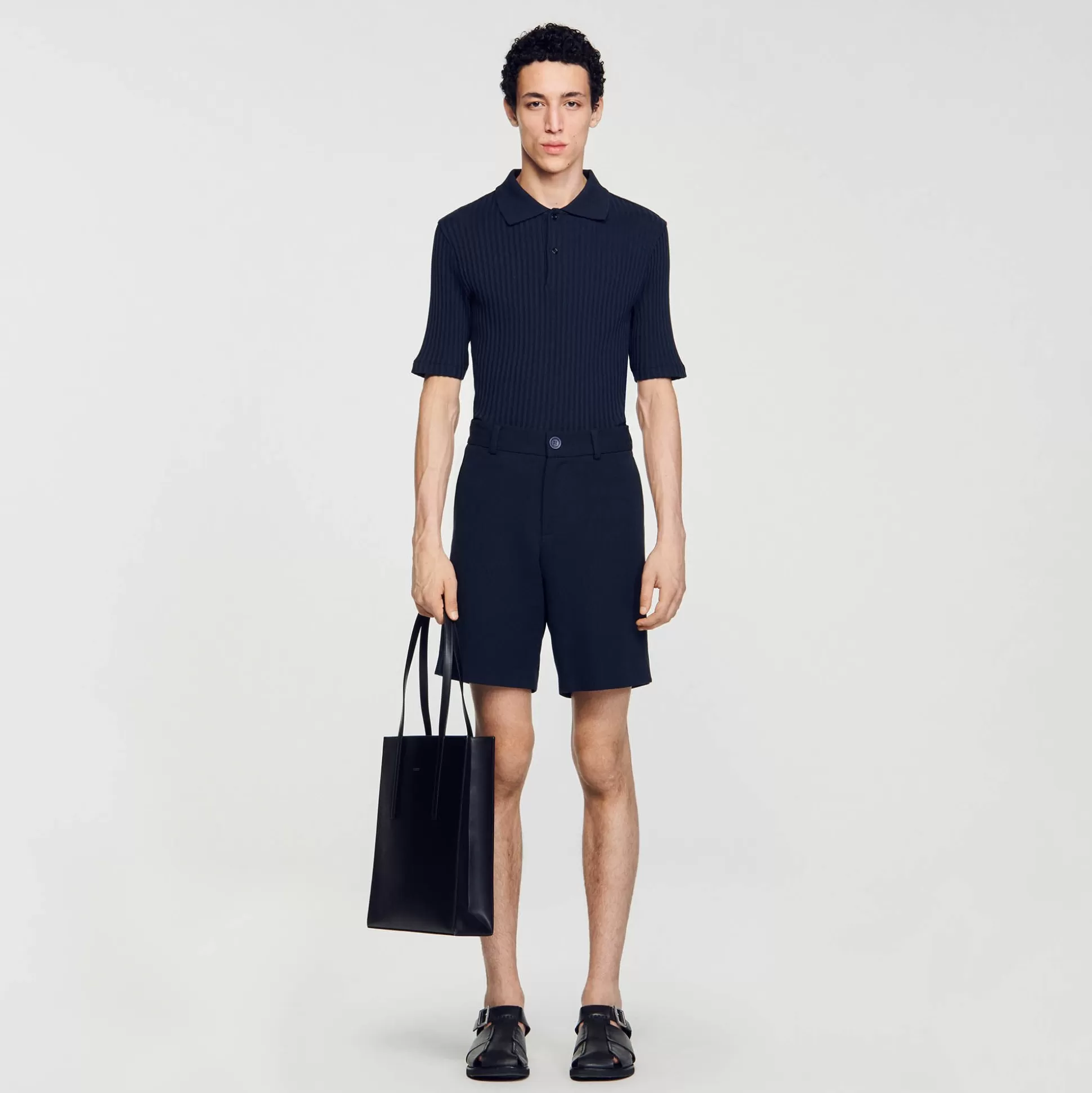 Hosen & Shorts>Sandro Shorts Aus Baumwolle Blau