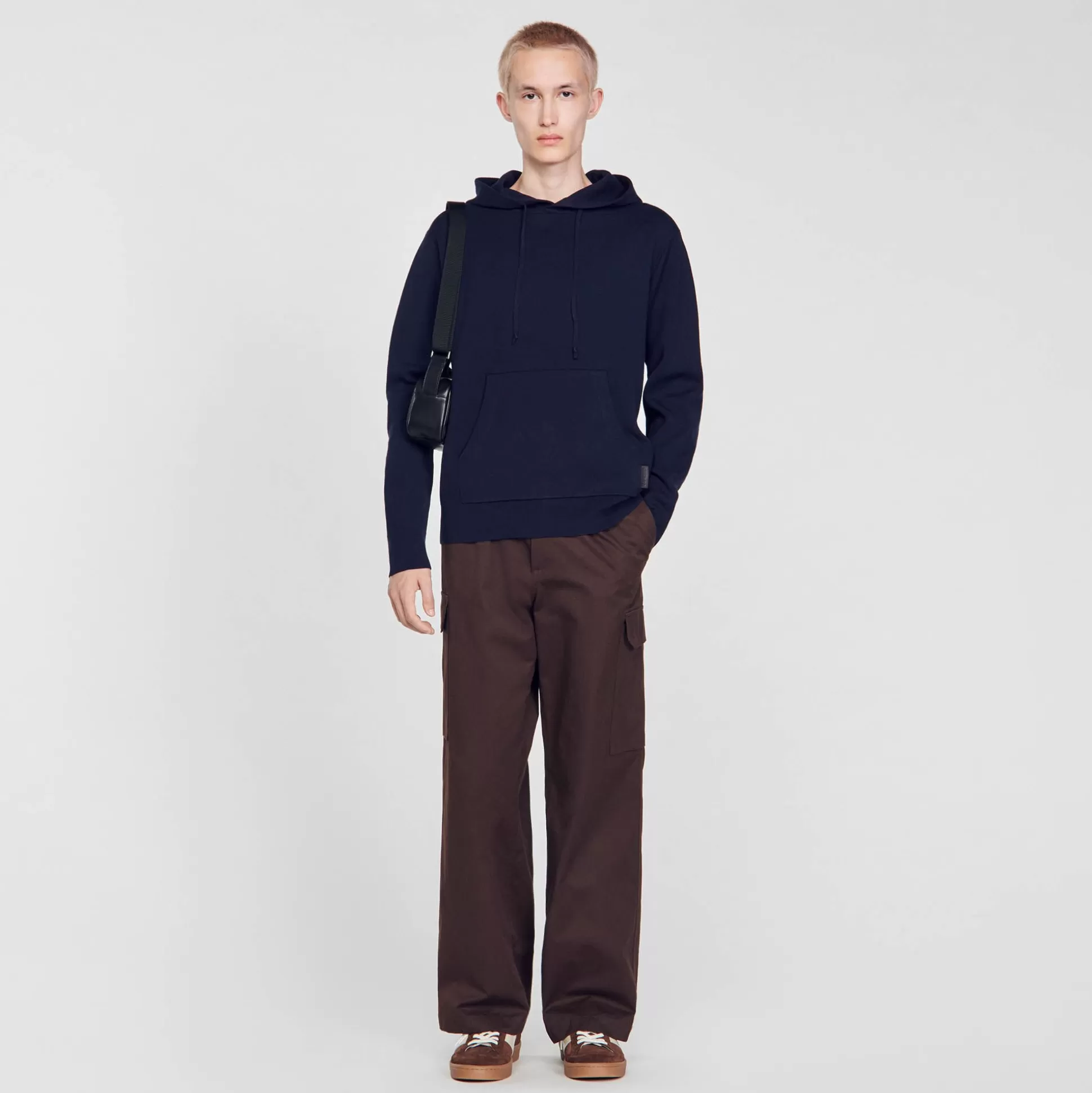 Sweatshirts & Jogging | Pullovers & Cardigans>Sandro Strick-Hoodie Marine