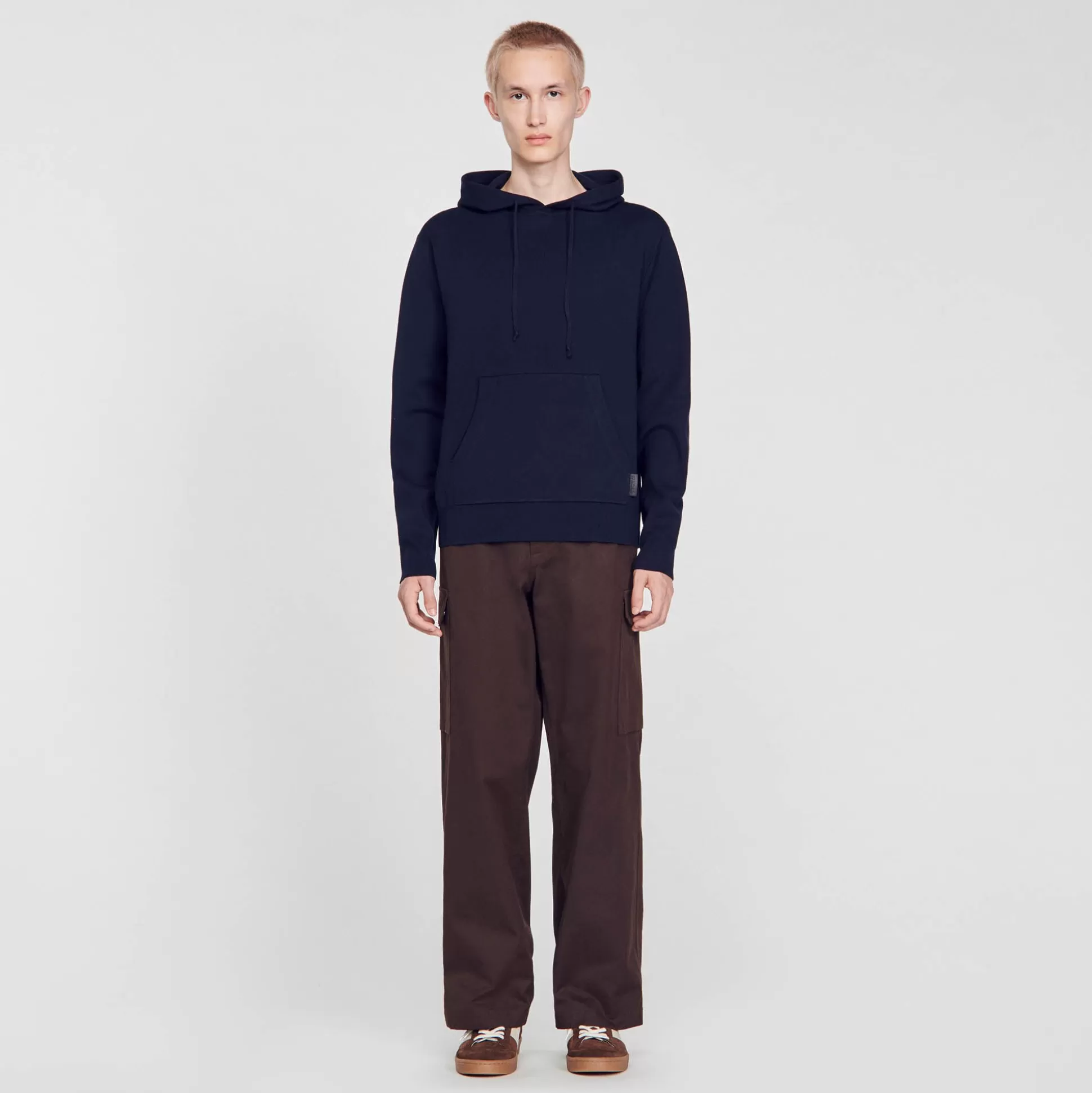 Sweatshirts & Jogging | Pullovers & Cardigans>Sandro Strick-Hoodie Marine