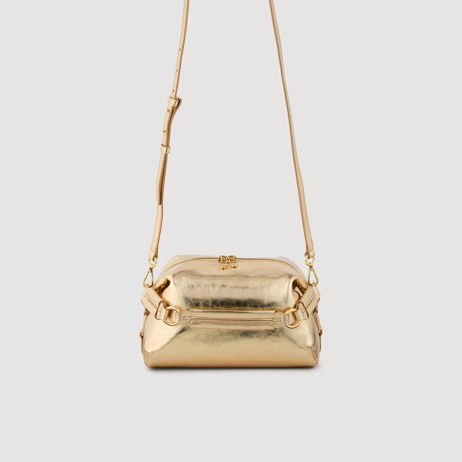 Schultertasche | Umhängetaschen>Sandro Tasche LE 84 Aus Leder Gold