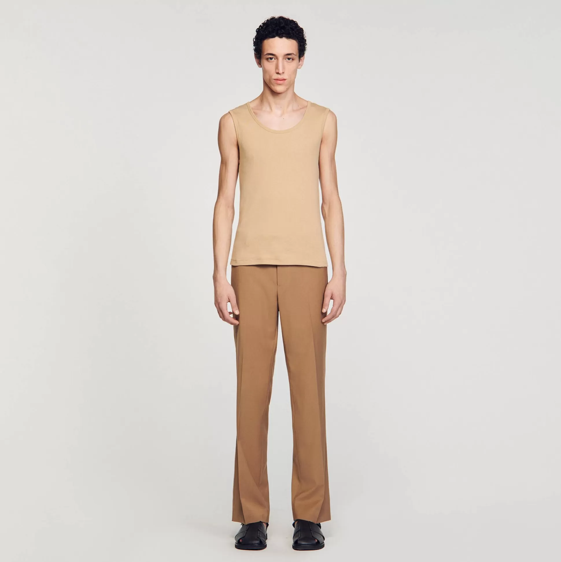 T-Shirts & Polos>Sandro Top Aus Baumwolle Beige