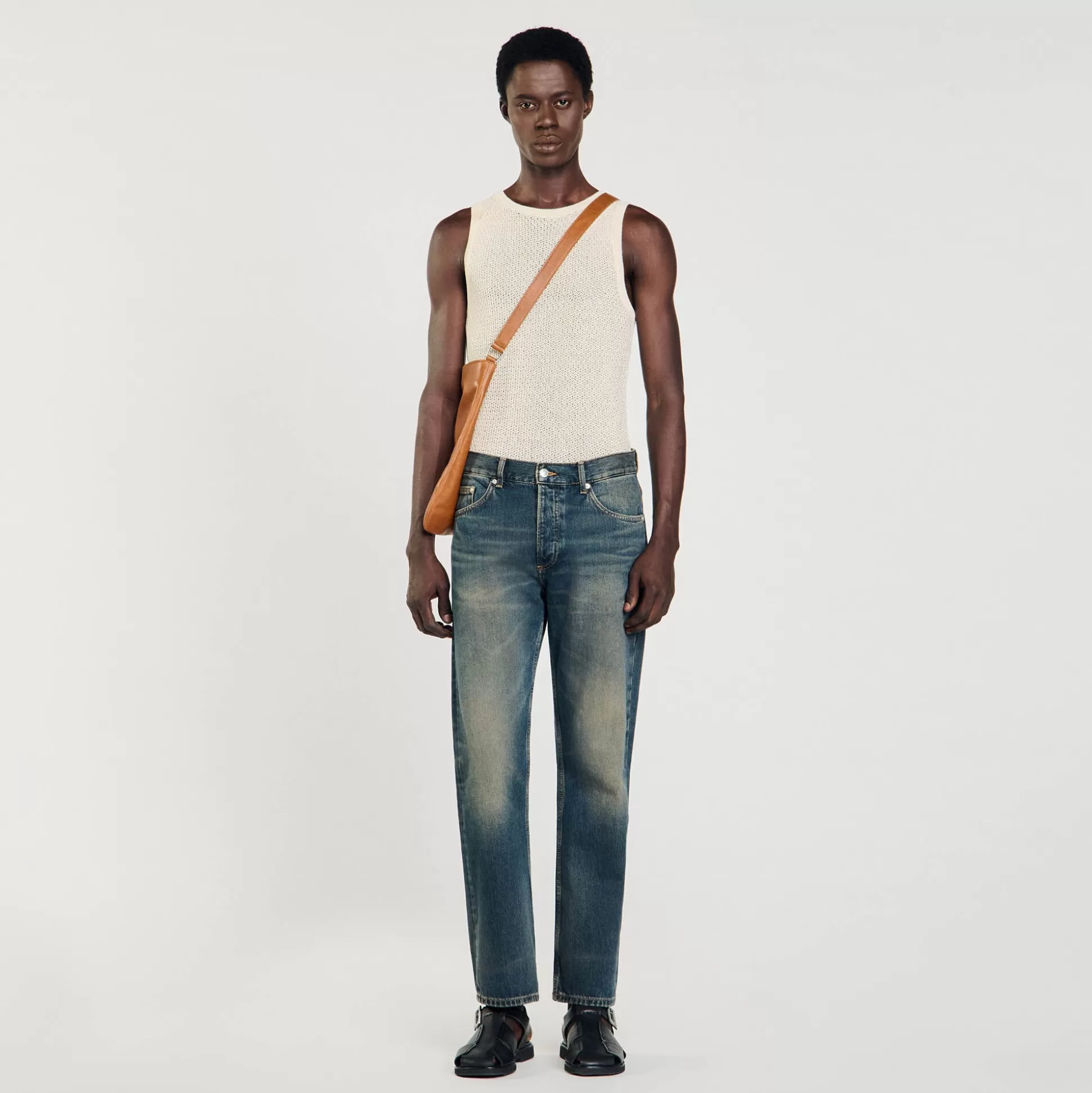 Jeans>Sandro Verwaschene Regular Fit Jeans Blue-Vintage-Denim