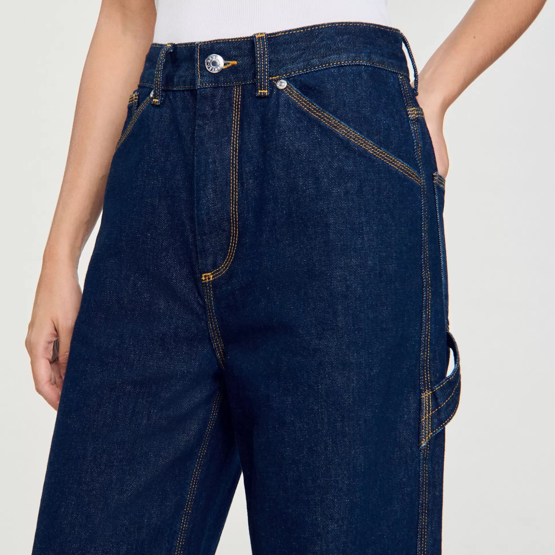 Hosen & Jeans>Sandro Weite Flared Jeans Jeansblau