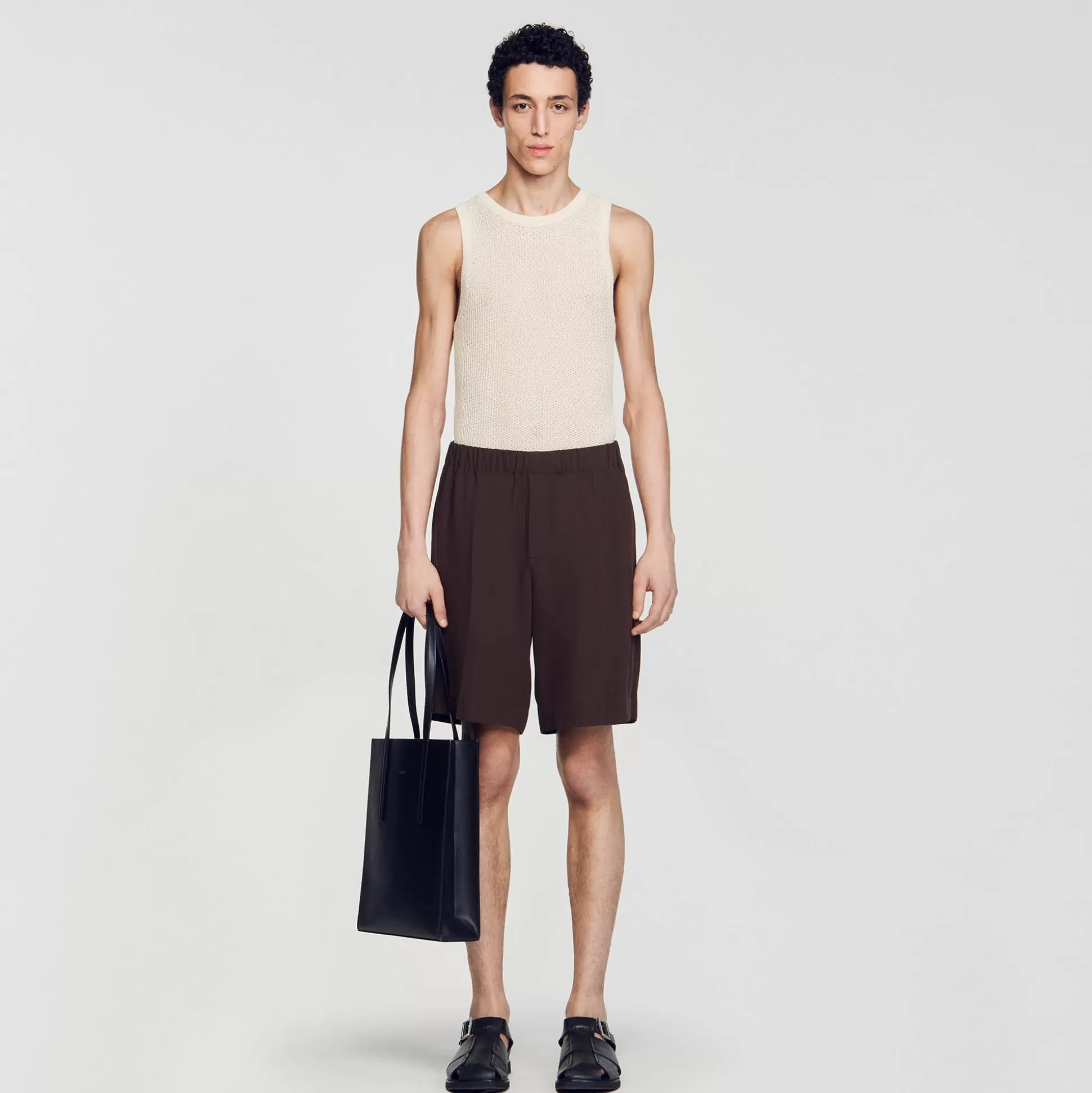 Hosen & Shorts>Sandro Weite Shorts Dunkel-Braun